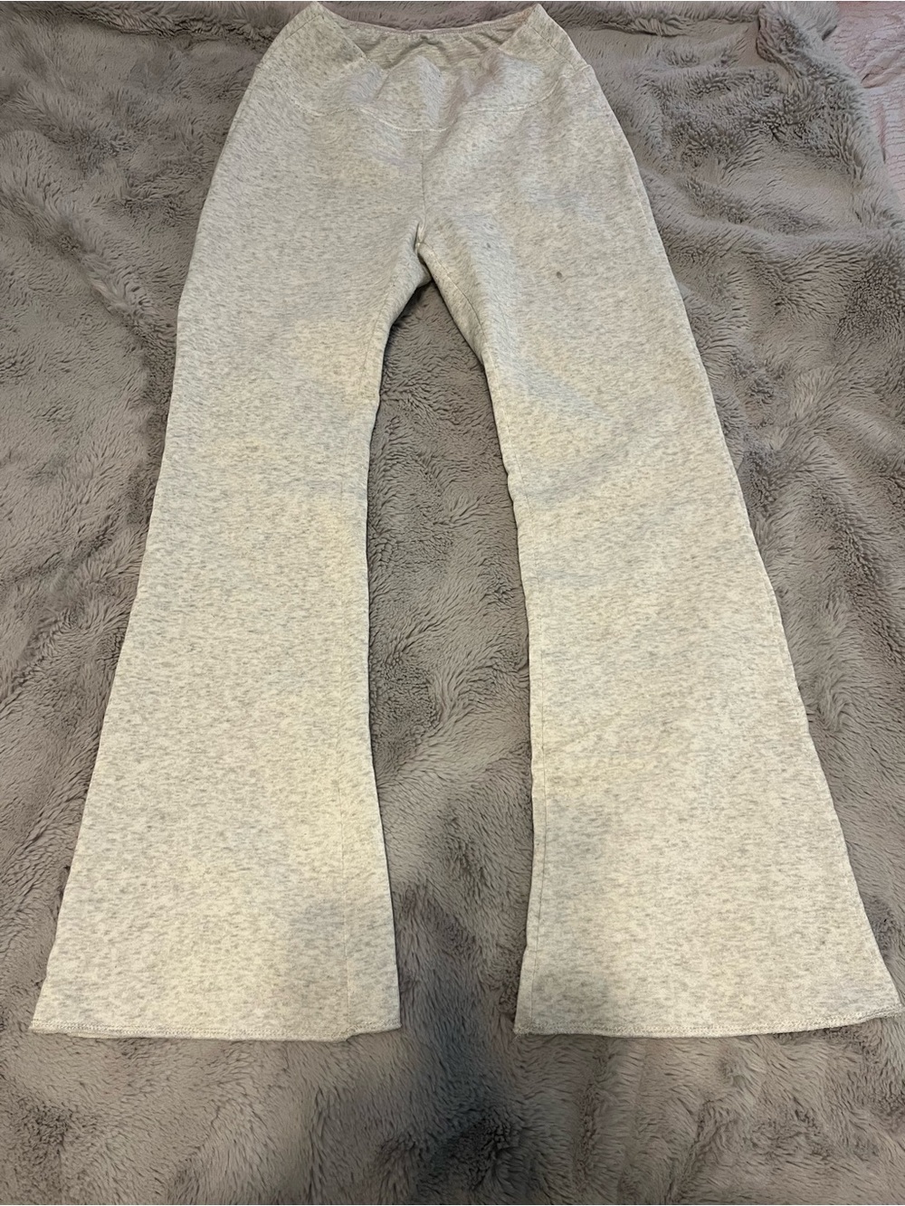 Woman Light Gray Flared Lounge Pants